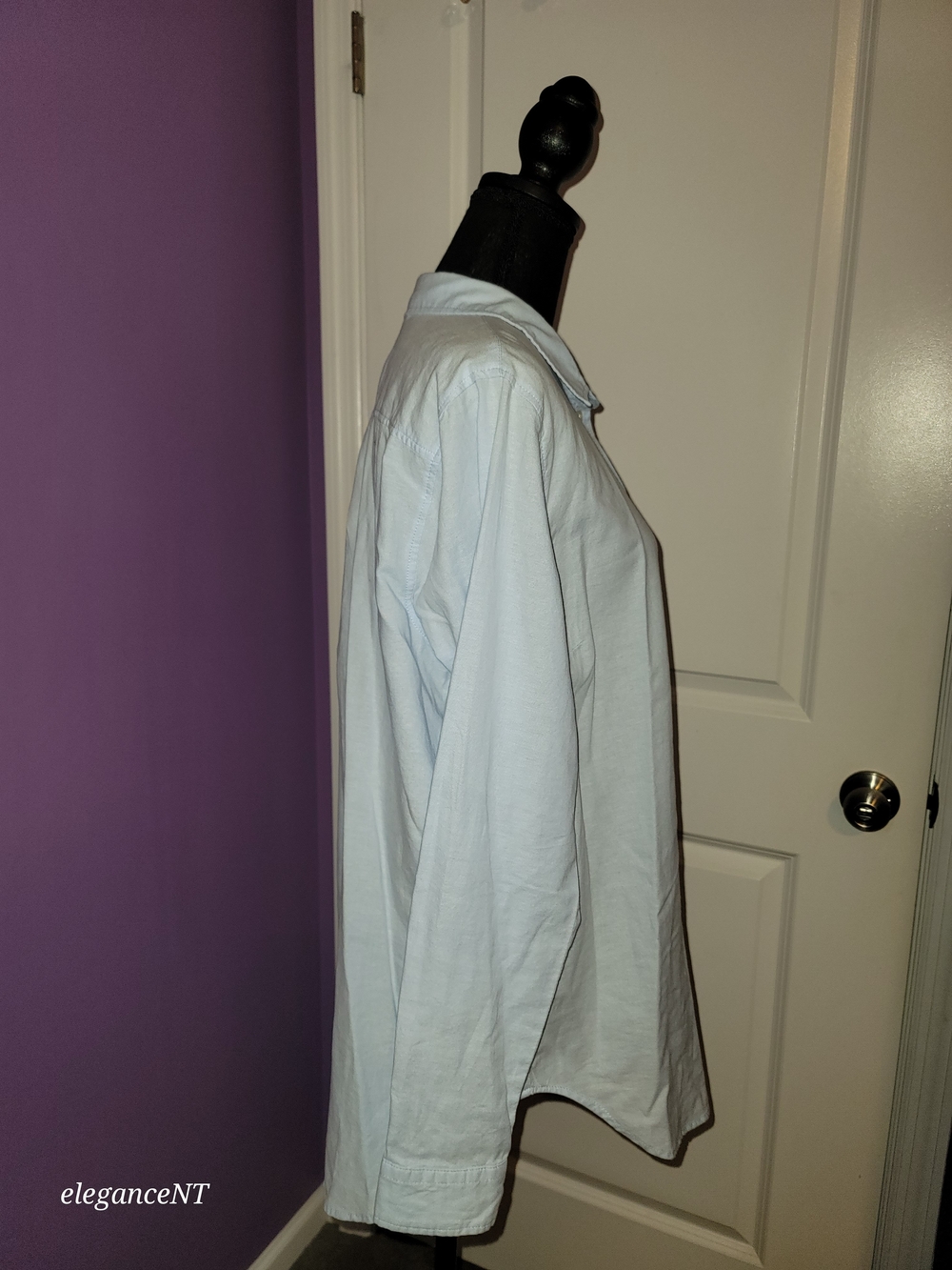Old Navy Light Blue Button-Down Shirt - Women's Long Sleeve Sz: XL - Picture 5 of 9